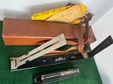 VINTAGE DIETZGEN US GEOLOGICAL SURVEY PLANE TABLE ALIDADE + COMPASS LEATHER CASE