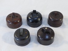 Lot of 5 Antique Bakelite Switches