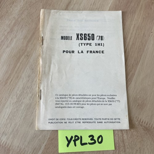 Yamaha xs650 1h1 1978 - 1h1,