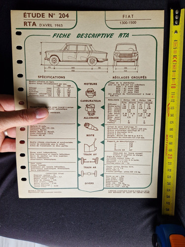 Fiat 1300 1500 fiche - fiat, :fiche