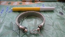 Le Bain Argent Indien Bracelet 96 Gr Snake Plat Bracelet 21 22 CM