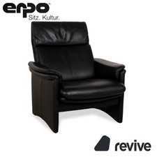 Erpo Chalet Cuir Fauteuil Noir