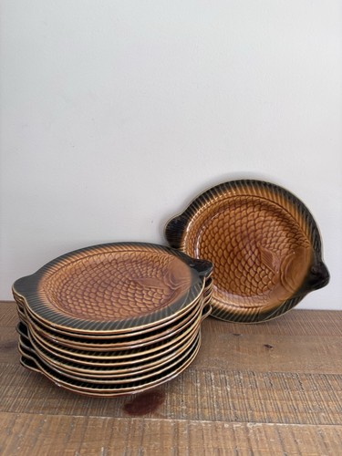 Lot assiettes poisson - 12,
