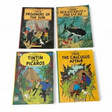 Tintin Comic Lot (4) – Red Rackham, Calculus Affair, Picaros, Prisoners