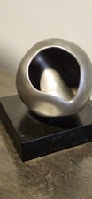 Vintage Abstract Metal  Sculpture - RARE VINTAGE MODERNIST METAL SCULPTURE 