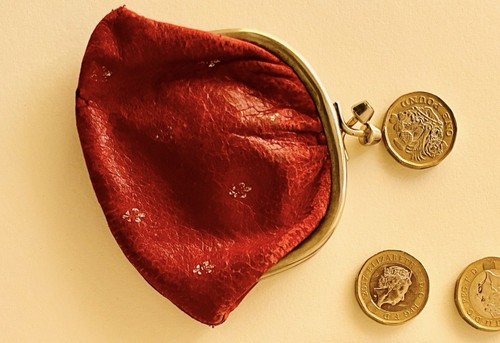 Porte monnaie ancien cuir - ancien,