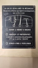 SNCF : Rare plaque plastique