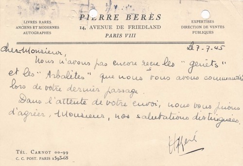 Littérature pierre bérès - littérature,