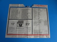 1989 CHEVROLET C1500 FLEETSIDE 2WD PICK-UP - ORIGINAL WINDOW STICKER - VERY GOOD