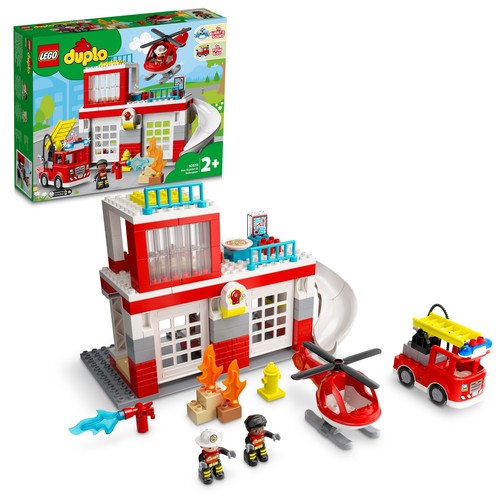 Lego duplo fire station - fire,