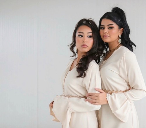 Kaftan marocain beige - kaftan,