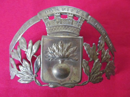 Plaque casque pompier commune - plaque,