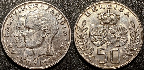 Belgique francs mariage - 50,