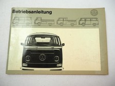 VW Bus Transporter T2 T2a Bulli Owners Manual Operation Maintenance 1970