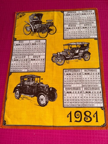 Torchon calendrier 1981 - ,