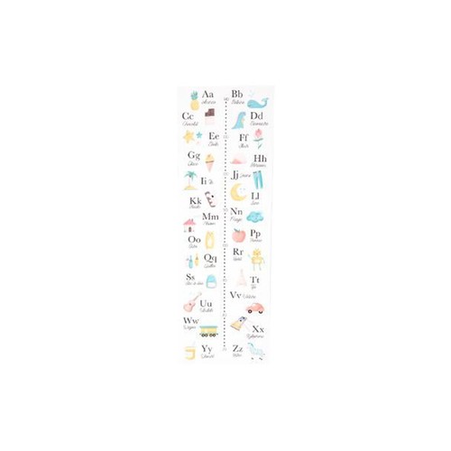 Toise enfant alphabet - toise, "alphabet