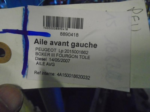Aile avant gauche peugeot - avant,