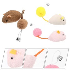  3 Pcs Faux Rat Peluche Souris
