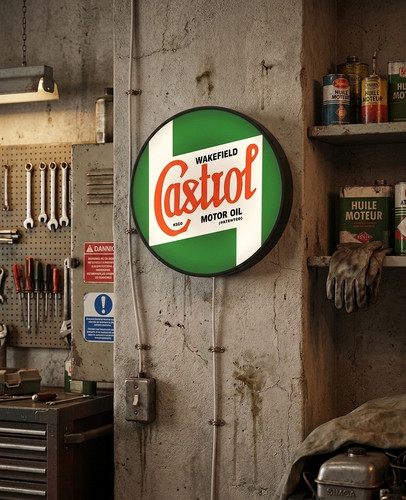 Enseigne castrol motor oil - castrol,