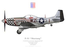 Print P-51D Mustang "Big Beautiful Doll", John D. Landers, 78th FG (par G.Marie)