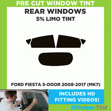 Pre Cut Window Tint for Ford Fiesta 5-door 2008-17 (MK7) 5% Limo Black Rear Film
