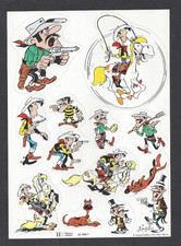 MORRIS - LUCKY LUKE (2 AUTOCOLLANTS + 1 PLANCHE 13 AUTOCOLLANTS) NEUFS