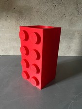Vase Design Brique Lego Rouge