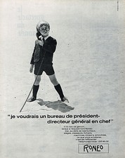 PUBLICITE ADVERTISING  1982   RONEO    MOBILIER BUREAUX
