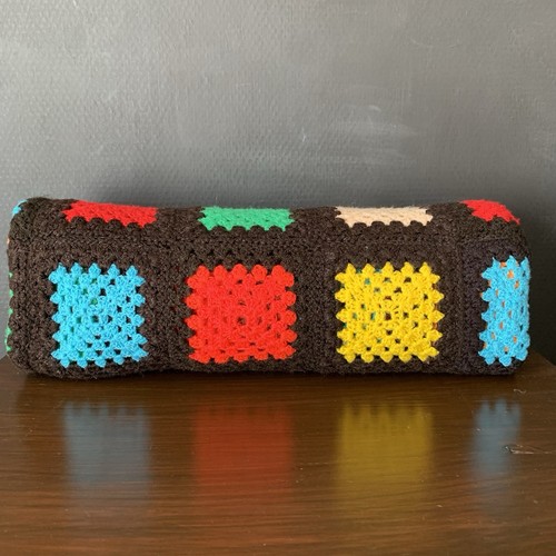 Couverture crochet vintage 70s - couverture,