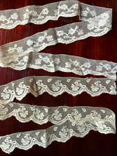 DENTELLE ANCIENNE - 2 fines dentelles  Valenciennes aux fuseaux - XIXème