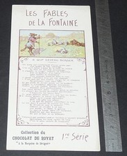 CPA ROYATE CHOCOLATE TO THE MARQUISE DE SEVIGNE FABLES THE FOUNTAIN WOLF SHEPHERD