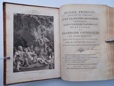 Court de Gébelin - Monde primitif ou Grammaire universelle EO 1774