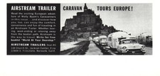 1957 Airstream: Caravan Tours Europe Vintage Print Ad