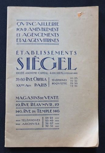 Catalogue 1921 présentoir - catalogue,