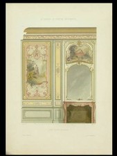 PETIT SALON, STYLE REGENCE - 1900 - GRANDE LITHOGRAPHIE, DECORATION, PEINTURE