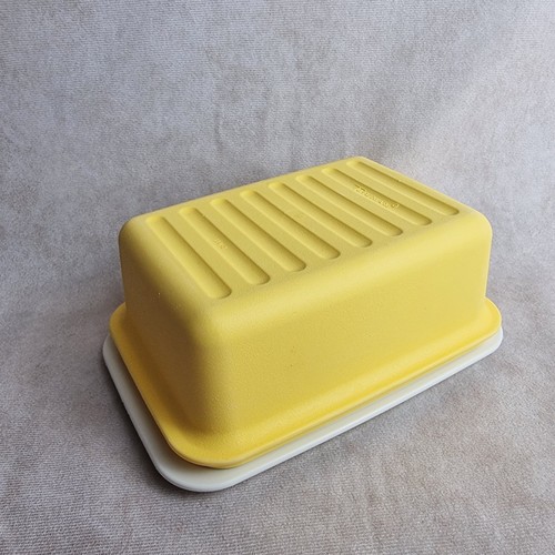 Beurrier tupperware jaune - beurrier,