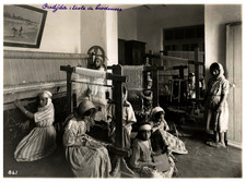 Morocco, Oudja, school of embroiderers vintage silver print, silver print 1