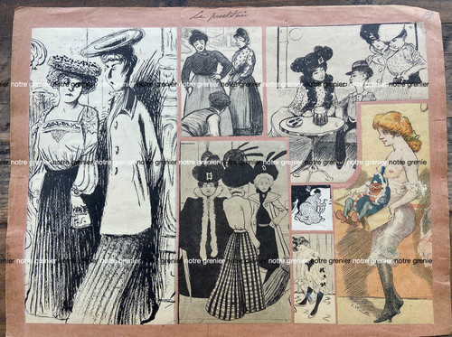 Curiosa planche découpis - nu,