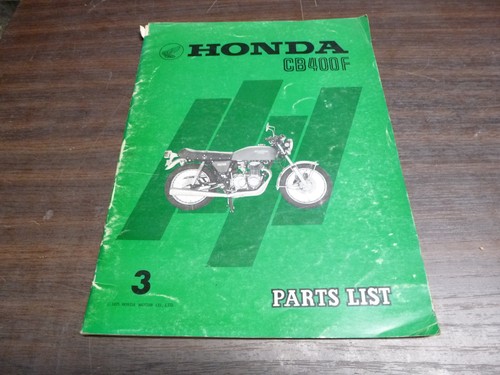 Parts list honda 400 four - list,