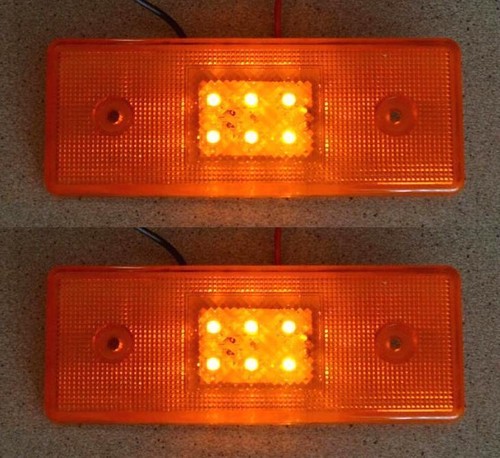 Pcs 12v amber marker - 2, lights