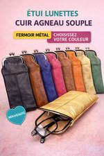 Étui Lunettes Cuir Agneau