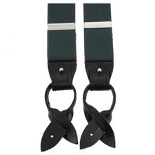 Tony & Paul. Bretelle. Hercule, Viscose. Gris foncé / Cuir Noir  - Uni -  FABRIQ