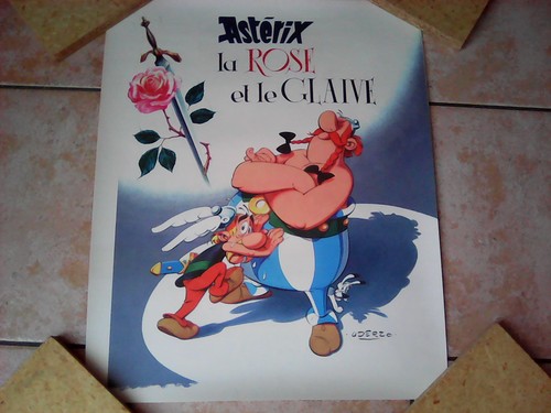 Sérigraphie astérix rose - la,