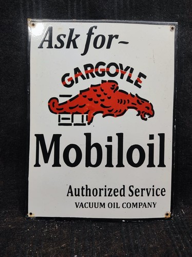 Porcelain mobil oil enamel - porcelain,