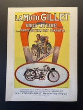 Affichette Moto,Moto Ancienne, ,GILLET,TERROT