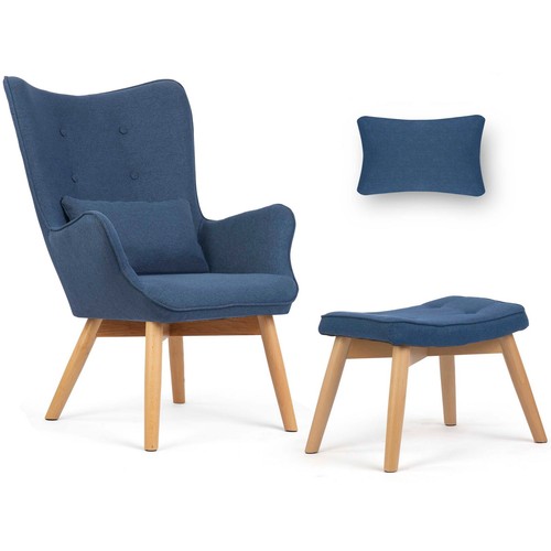 Fauteuil oreilles bleu - fauteuil, à