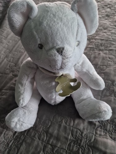 Doudou ours blanc - foulard, gris