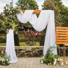 White tulle curtain 130 x 600cm wedding arch hanging white curtain wedding...