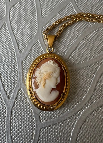Pendentif camée vintage sur - pendentif,