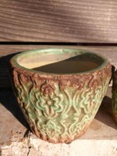 Pot de plantation Bastia, vert ciment pot de fleurs pot de plantation vintage...